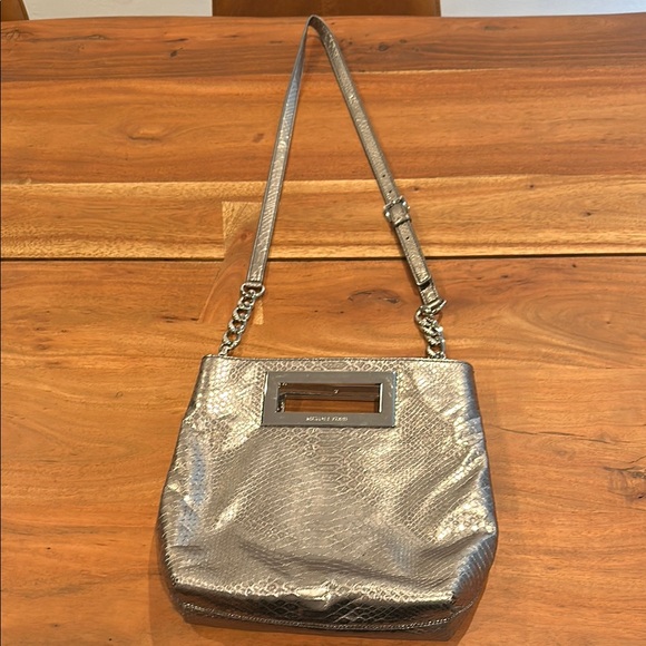 Michael Kors Handbags - Michael Kors Silver Metallic Shoulder Bag